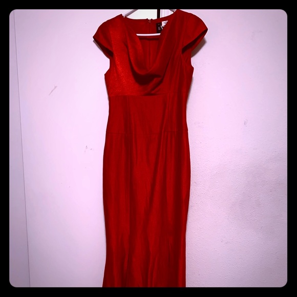 Black Halo Eve Red Evening Gown by Laren Berman